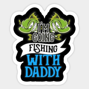 Fishing With Daddy Angling Kids Gift Sticker